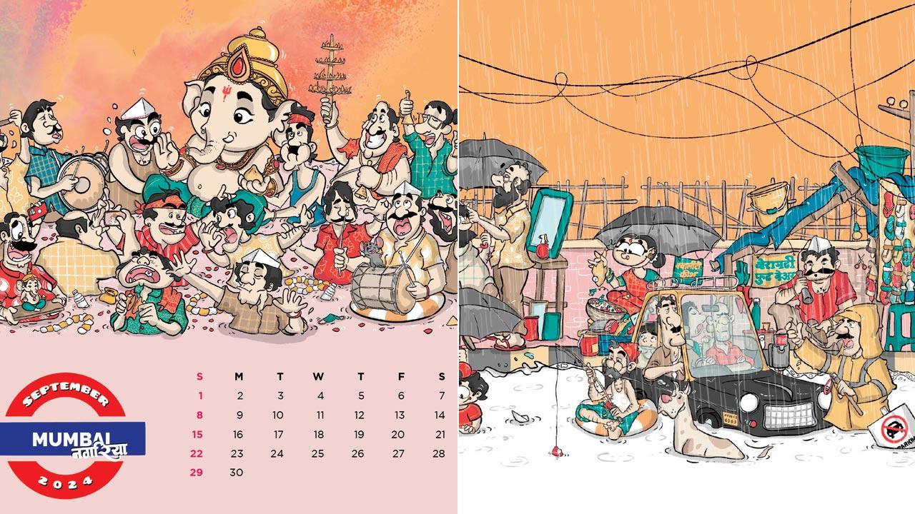 The calendar will reflect monthly themes, vibe and festivals of the city. Illustrations/Karthik Nakkana