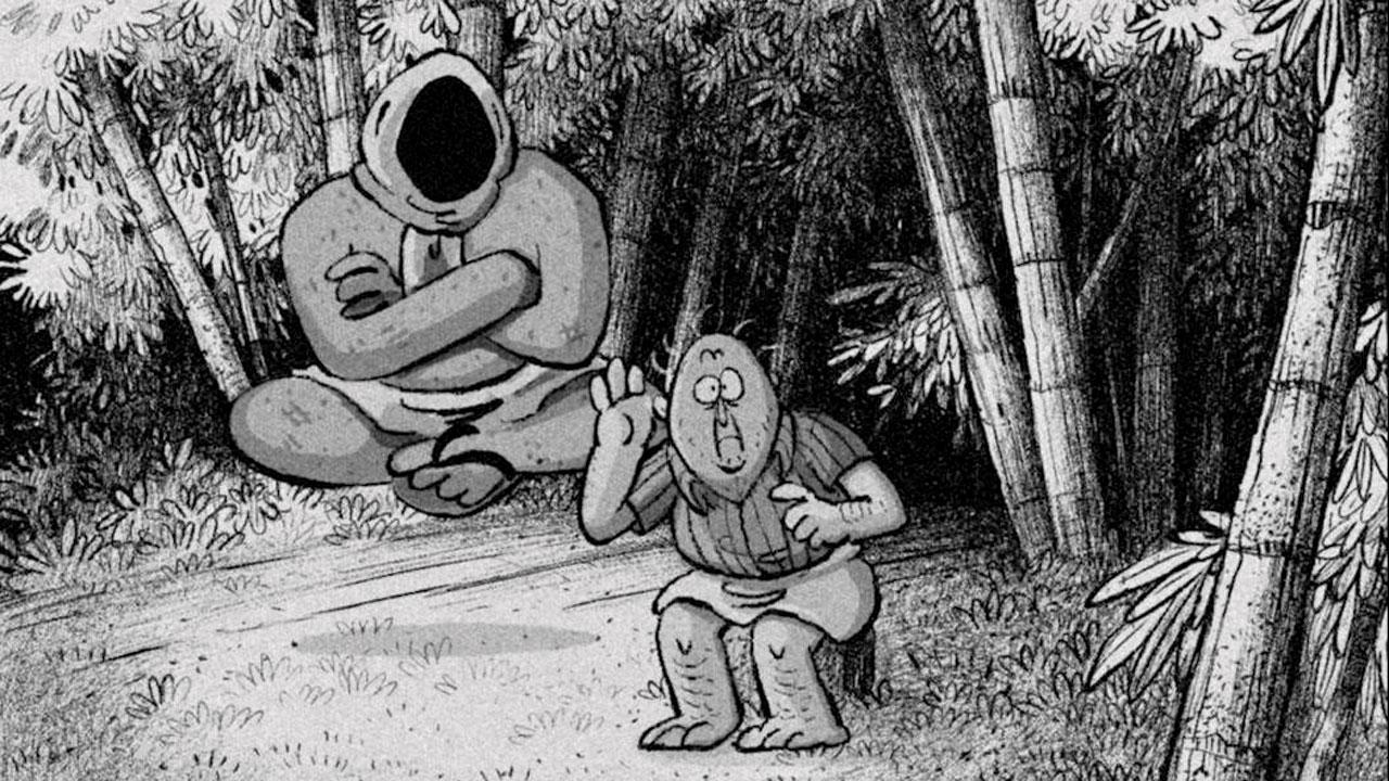 An illustrated moment from the short film