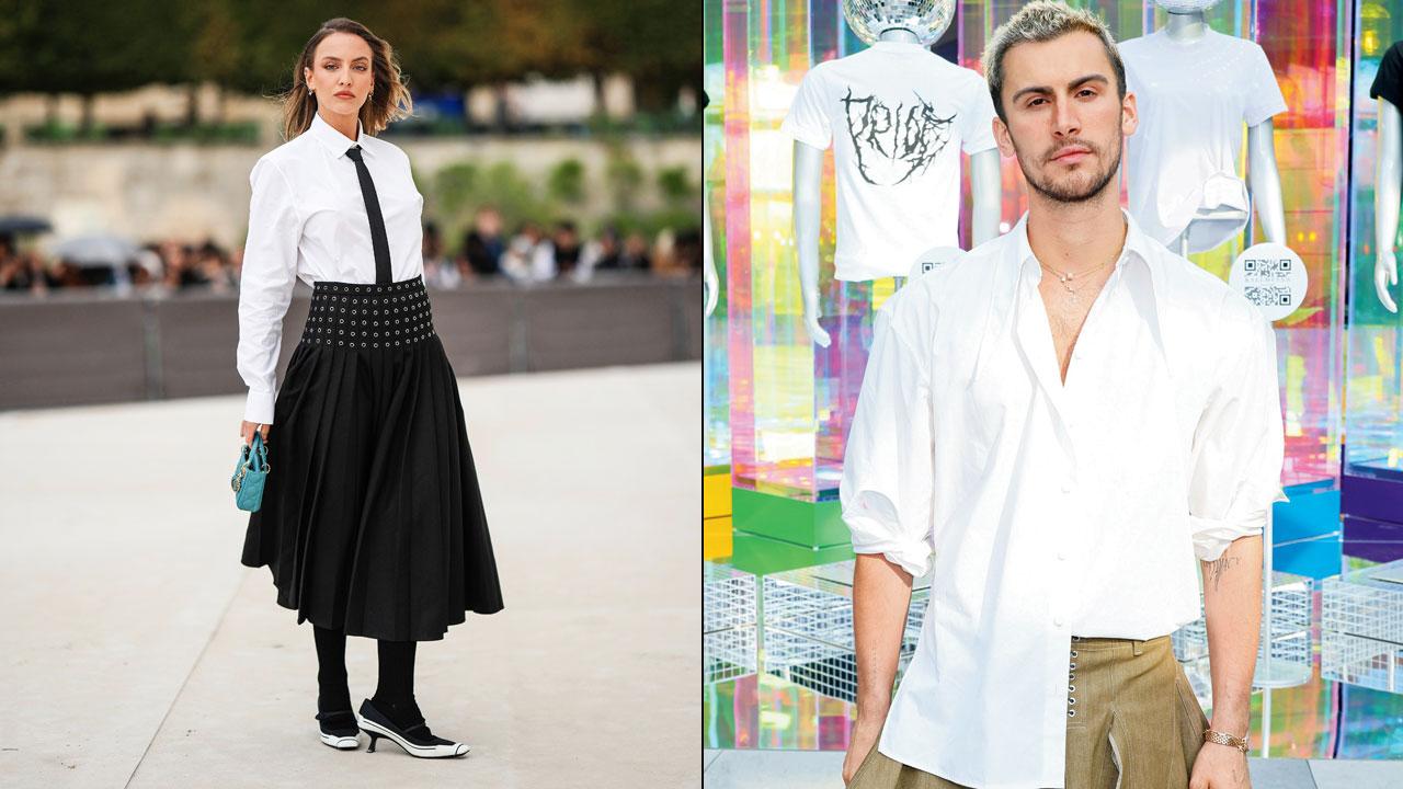 Opt for an androgynous look with these pairings like Carla Ginola and Christian Cowan