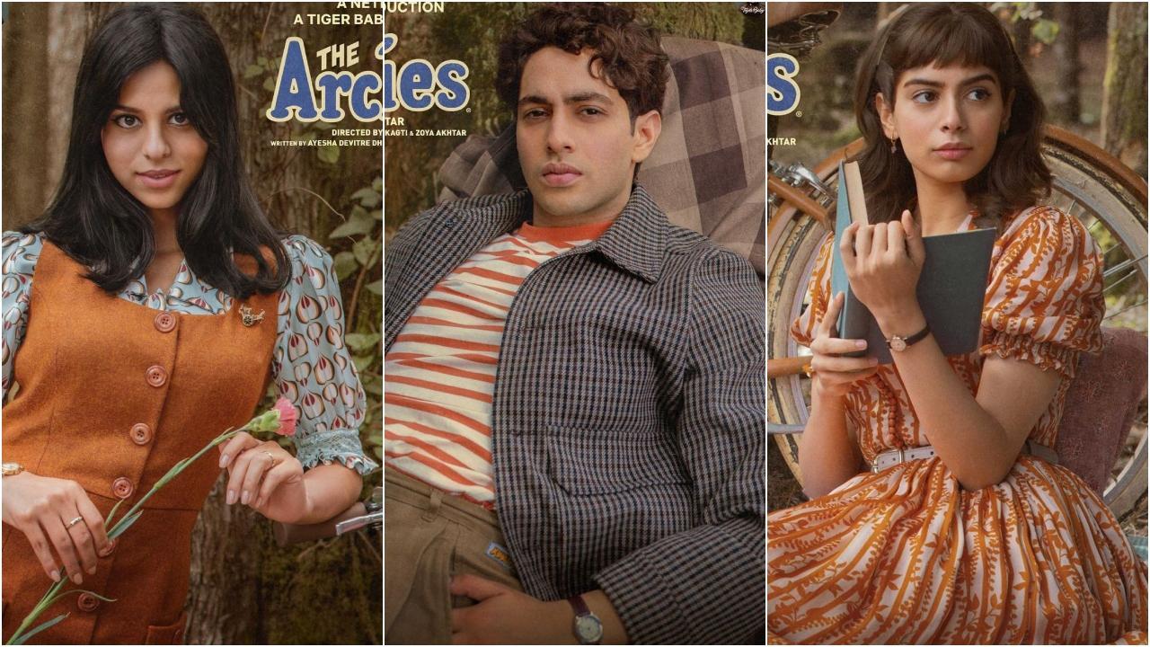 The Archies: Zoya Akhtar unveils Suhana Khan, Agastya Nanda, Khushi Kapoor's character posters