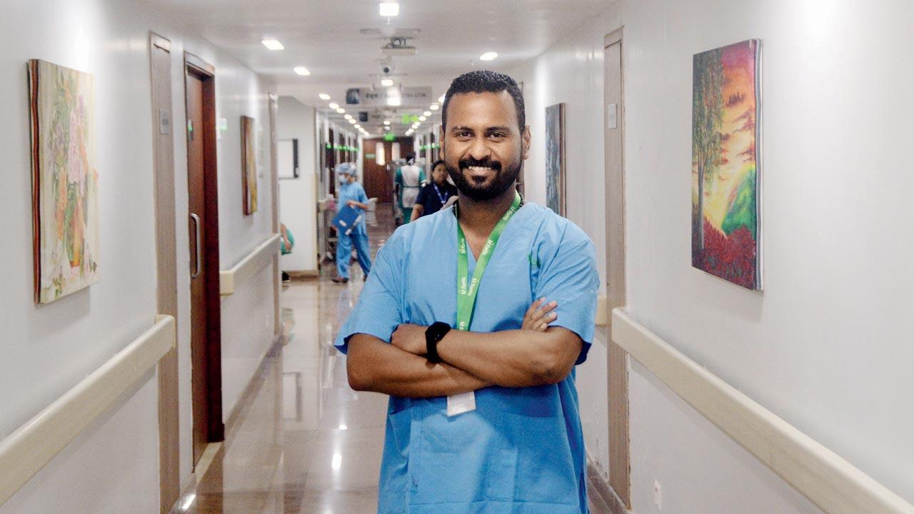 Mario Kolambel was the only boy in a batch that had 30 girls alongside him. Today, the Nursing Instructor cum Administrator at Fortis is seeing the gender gap closing up. Pic/Satej Shinde