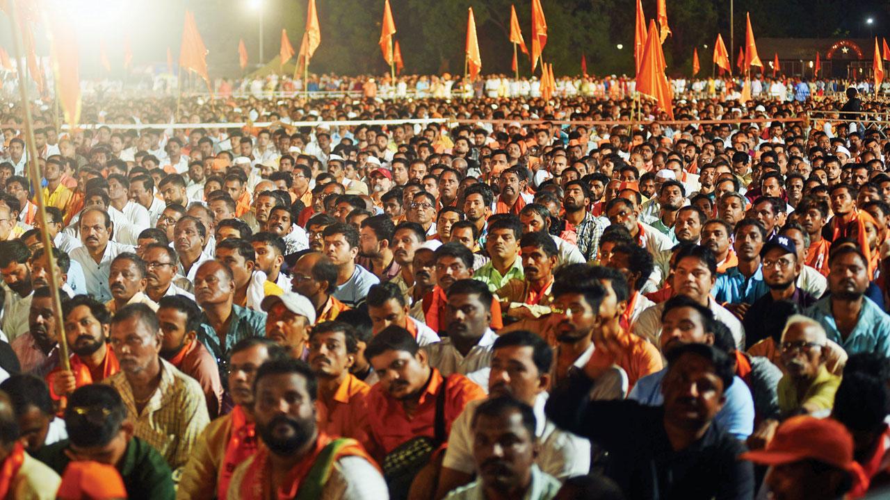 The masses that gathered to hear the address