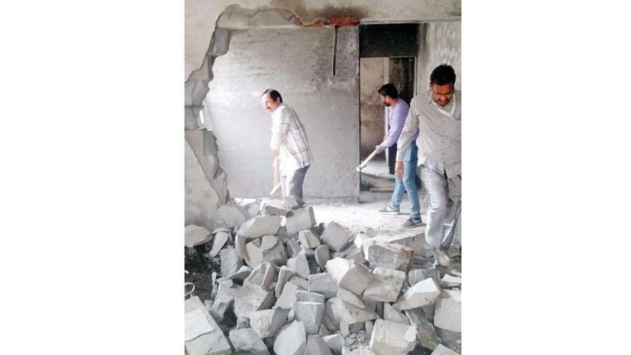 A total of five structures were demolished