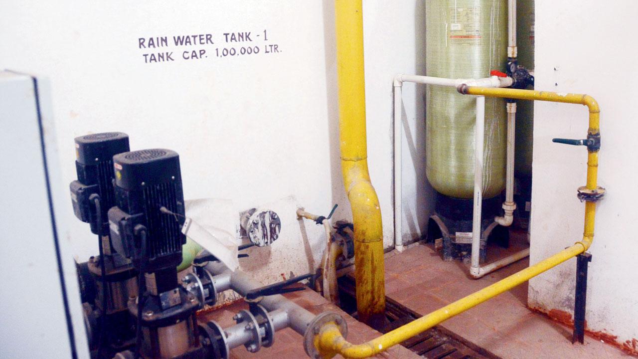 The rainwater that is harvested lasts for four to five months for non-potable use like washing cars