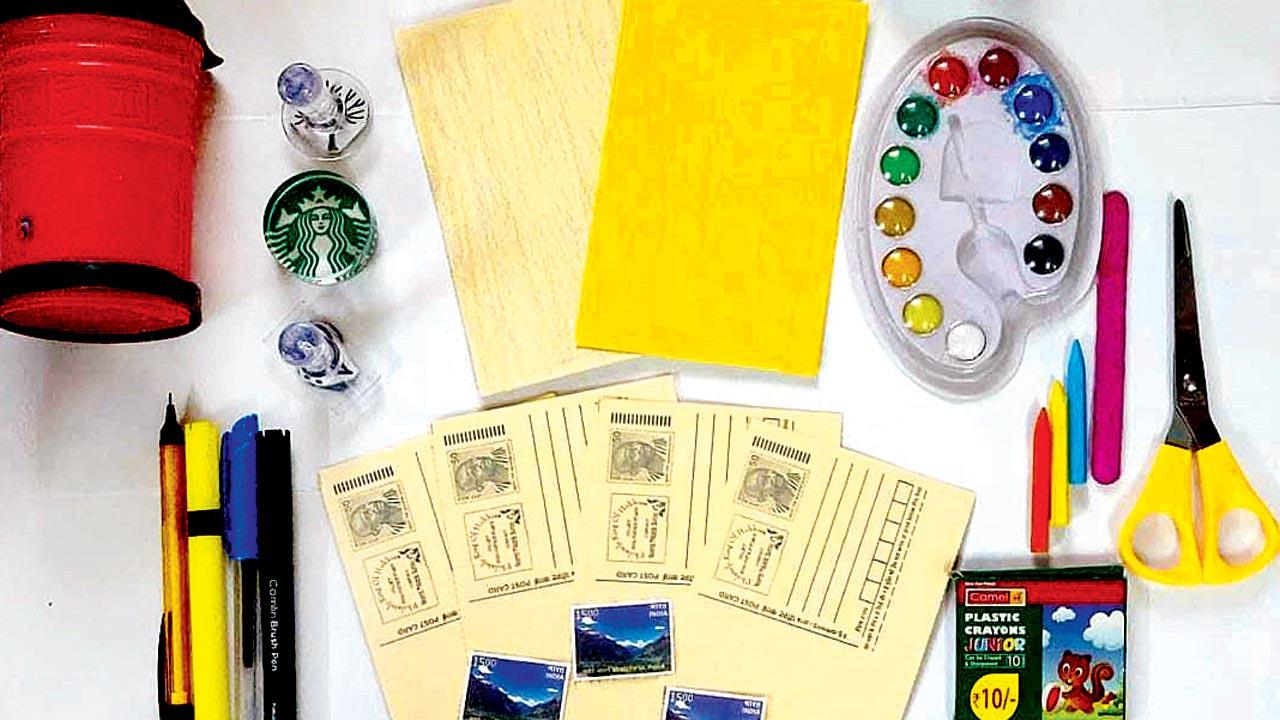 Postcard writing stationery