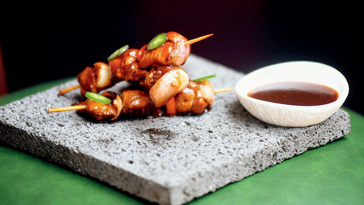 Yakitori chicken brochette