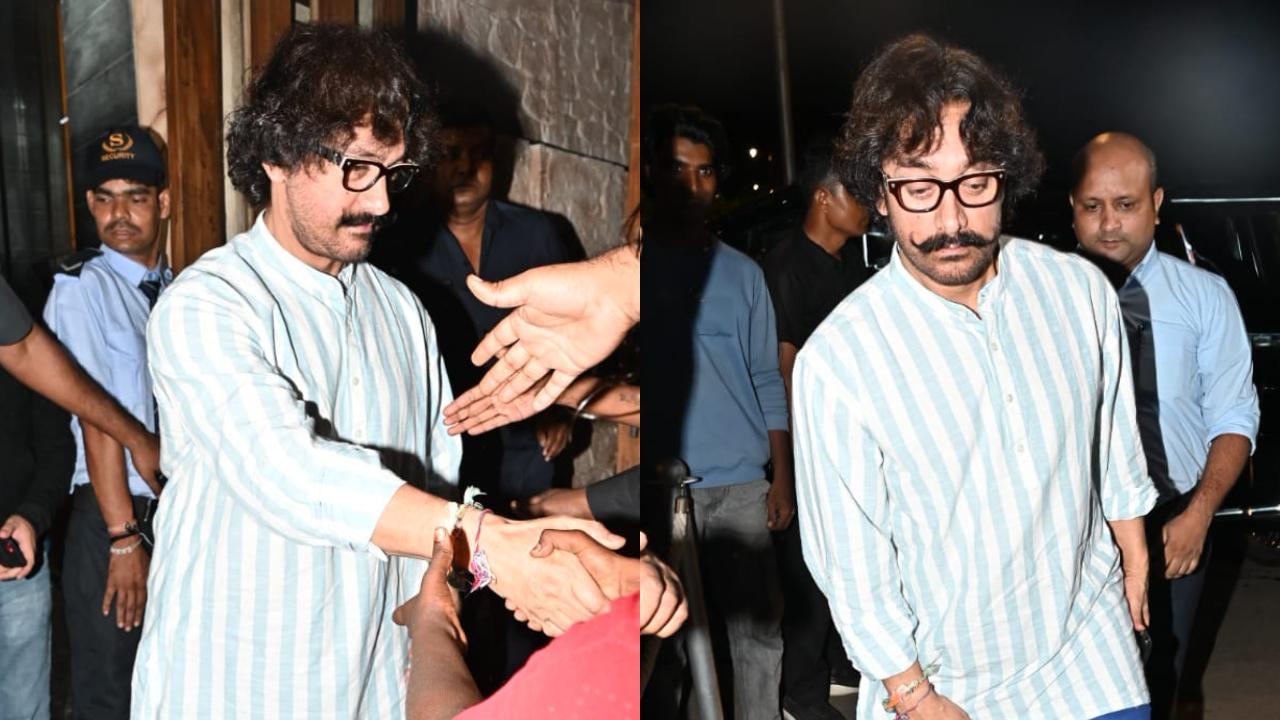 Aamir Khan spotted in a new hairstyle, greets fans and poses for pics