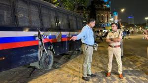 Cops at the accident site Atul Kamble