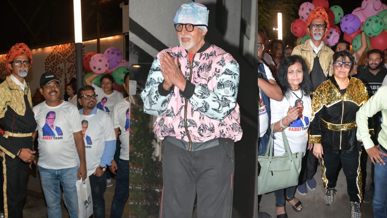 Amitabh Bachchan Birthday 2023: Hundreds of fans outside Jalsa ring in birthday!