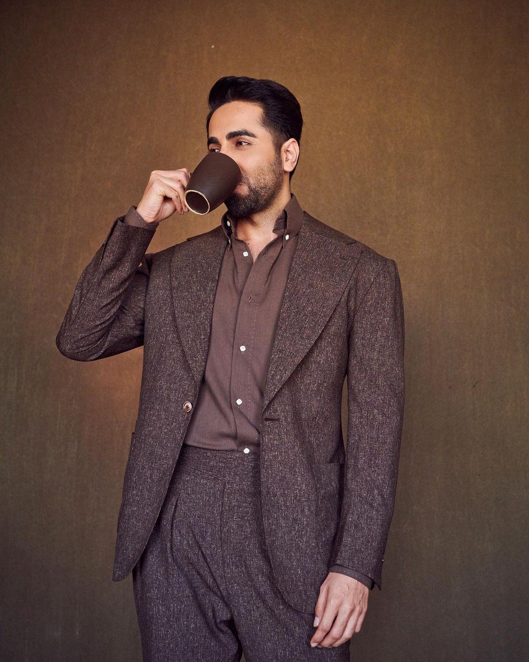 Ayushmann Khurrana set hearts racing in this coffee-brown suit