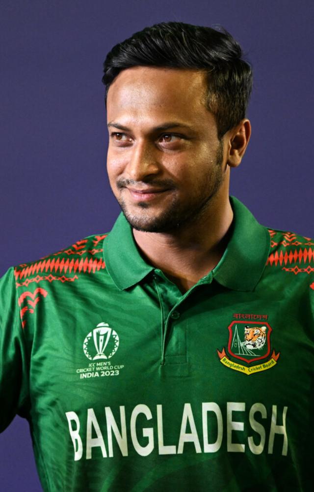 Bangladesh captain Shakib Al Hasan won the toss and decided to bowl first against Afghanistan in Dharmashala