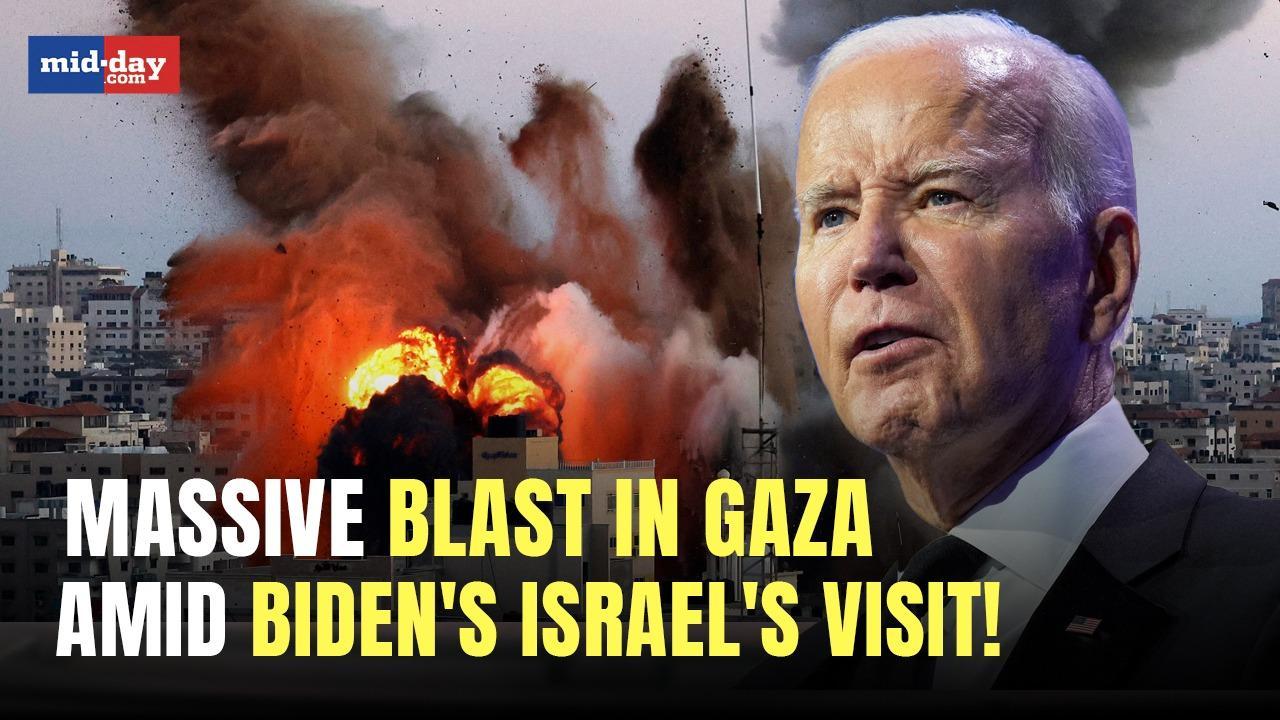 Massive explosion rocks Gaza amid President Biden's visit to Israel