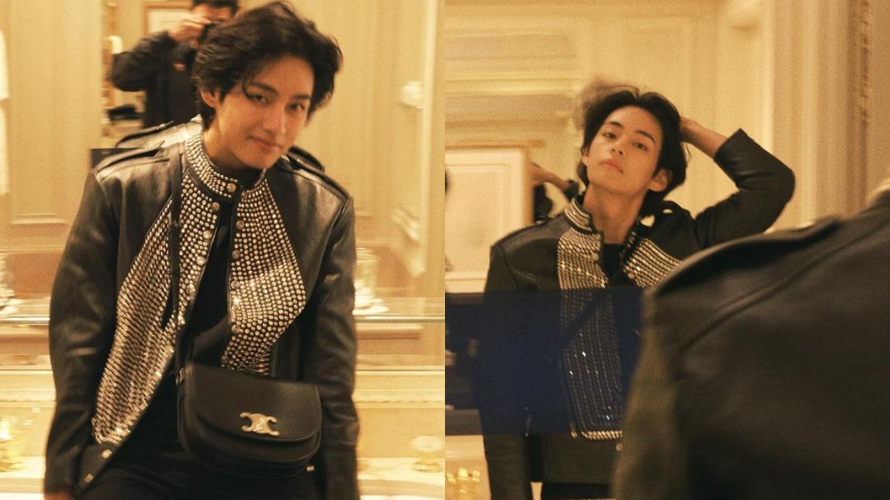 BTS: V shows off his bejeweled self for Celine event, ARMYs react with love