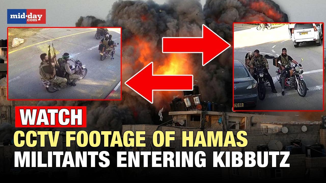 Israel-Palestine conflict: Watch CCTV footage of Hamas militants in Kibbutz