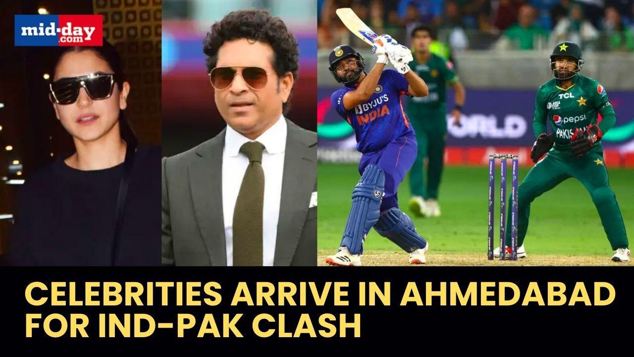 ODI World Cup 2023: Celebrities arrive in Ahmedabad ahead of India-Pak clash