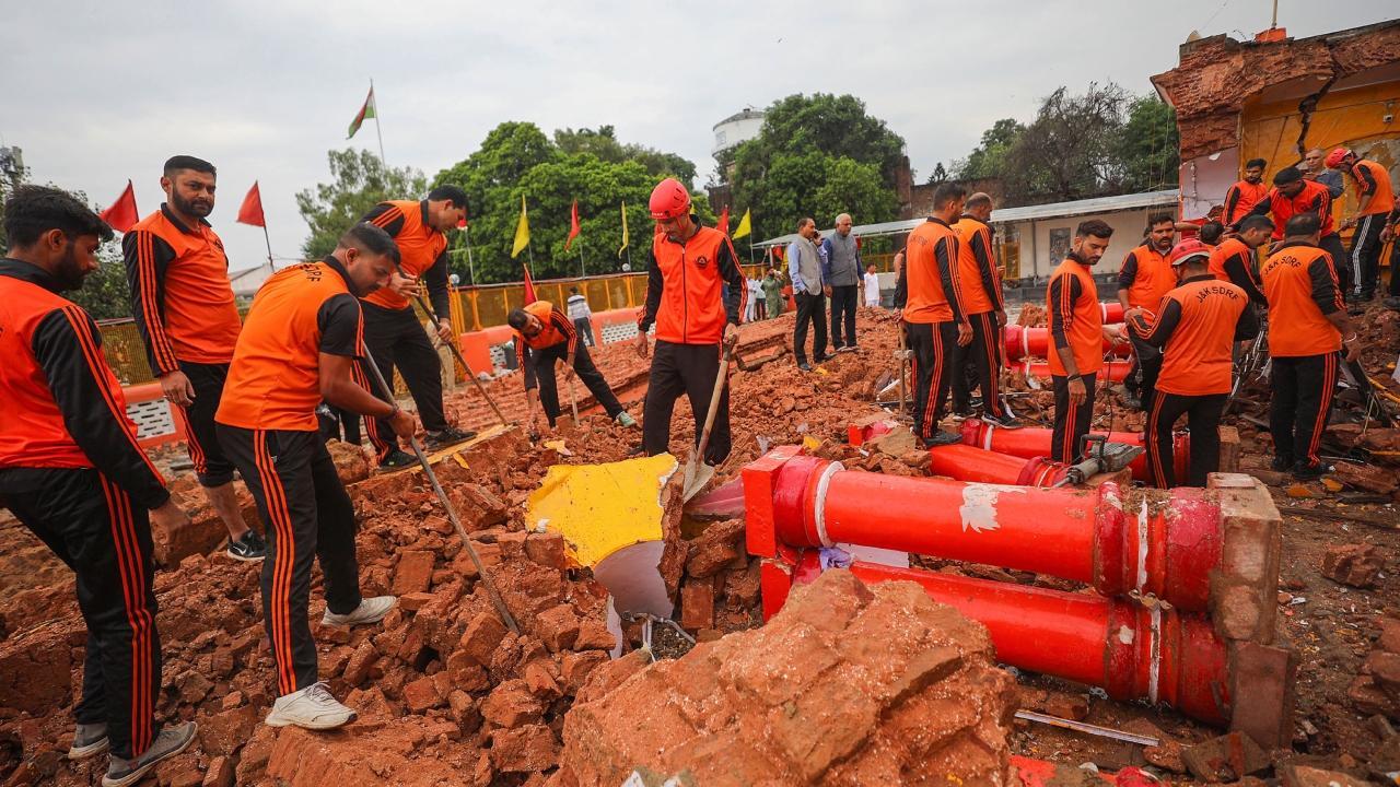 Portion of Jammu's Ranbireshwar temple collapses; authorities plan stability audit of religious places