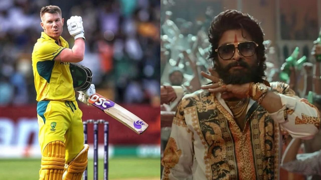 Australian cricketer David Warner congratulates Allu Arjun on National Award win