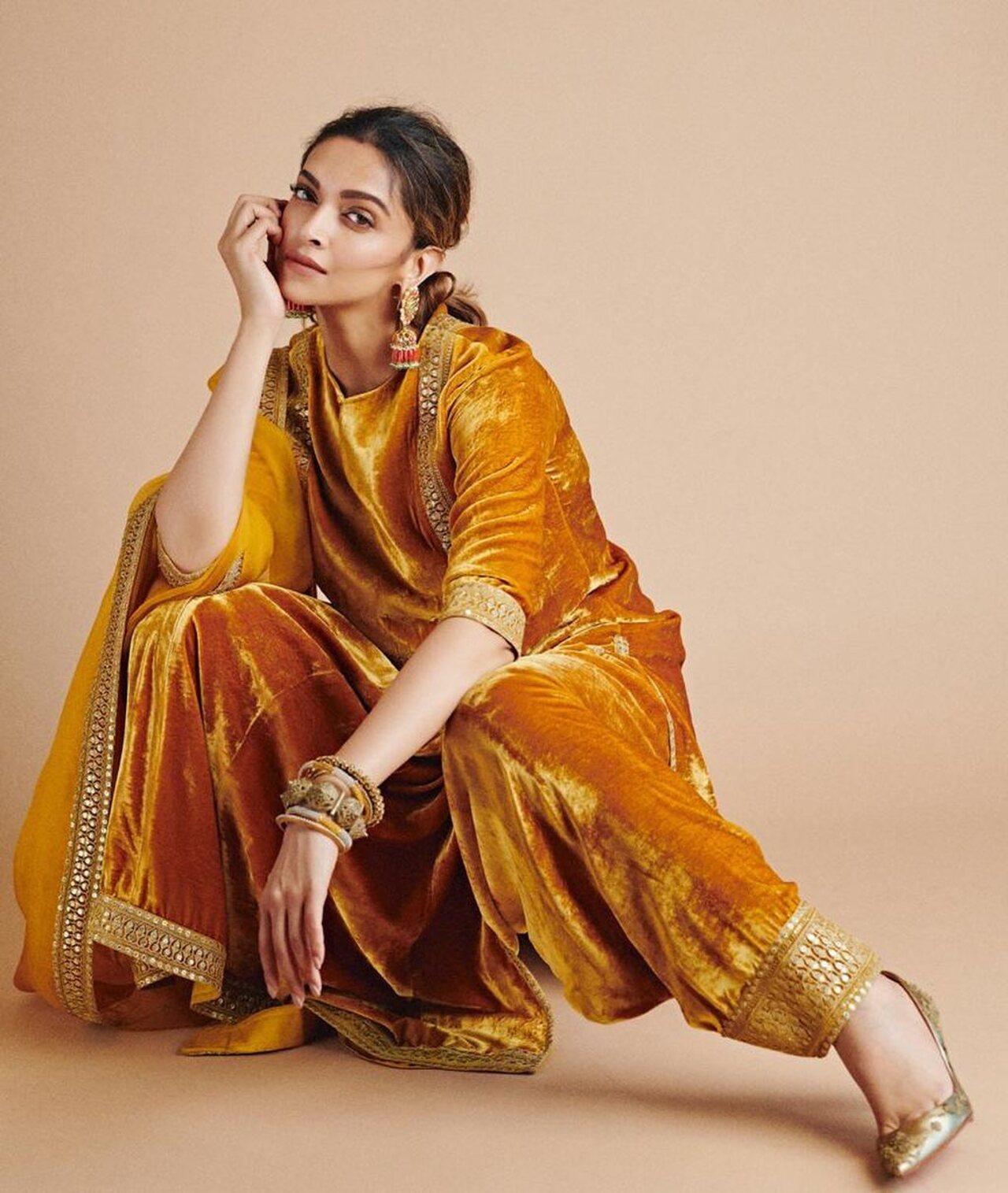 Day 4 (Yellow): Deepika Padukone gave major style inspiration in a yellow ethnic outfit. It was the right balance of festive bling and comfort