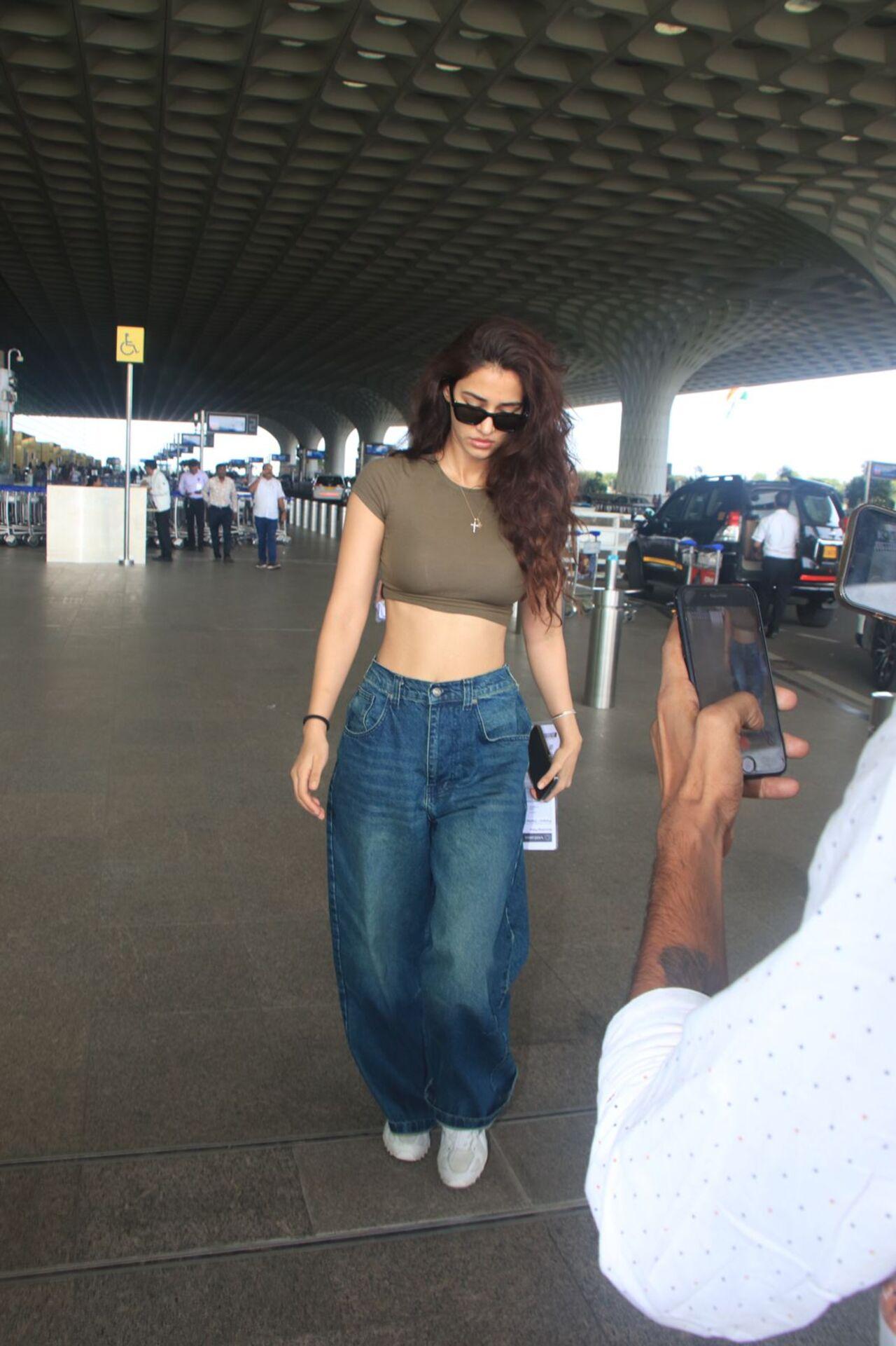 Disha Patani made an appearance at the airport