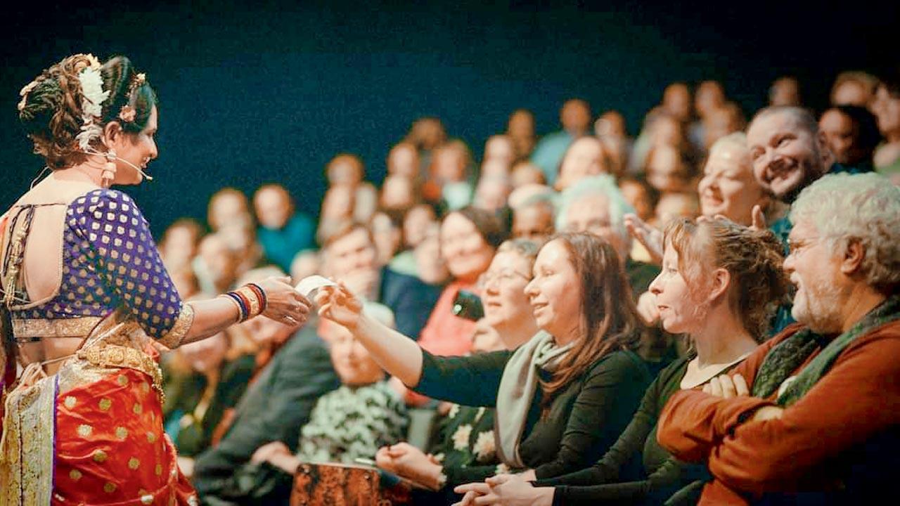 Geetanjali Kulkarni (left) interacts with the audience
