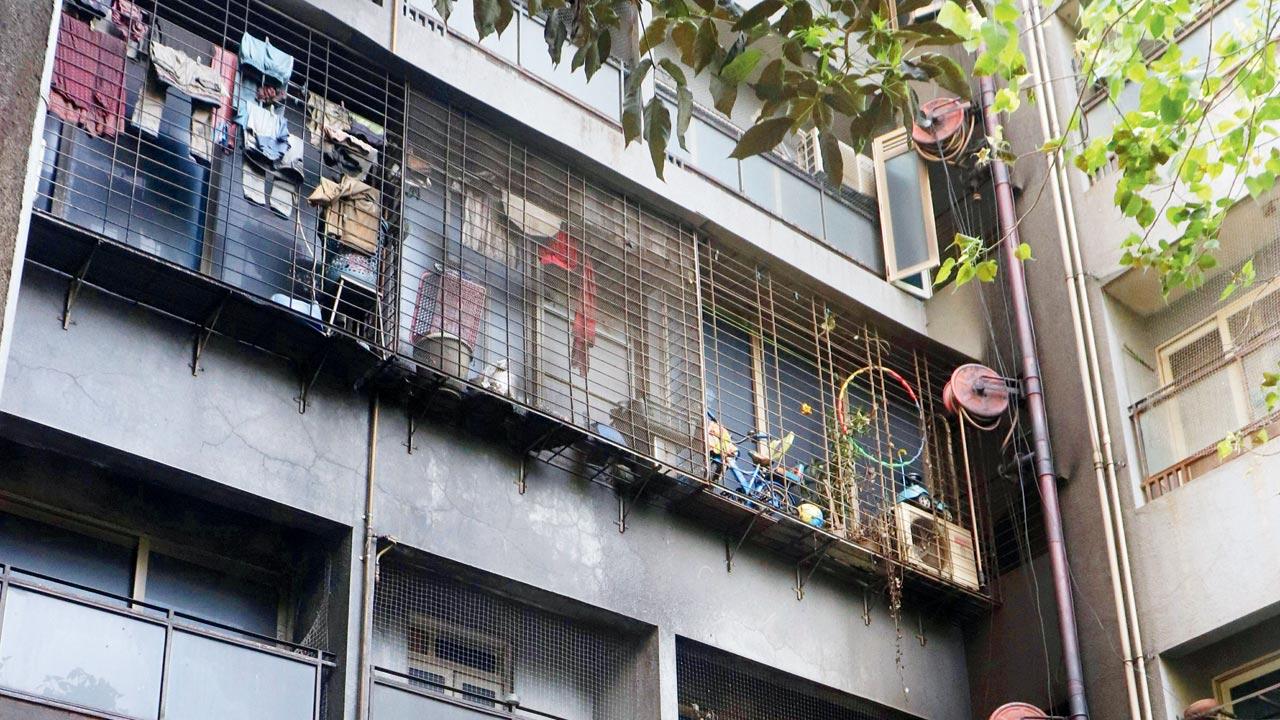 Jay Bhavani building in Goregaon West on Friday. Pics/Anurag Ahire