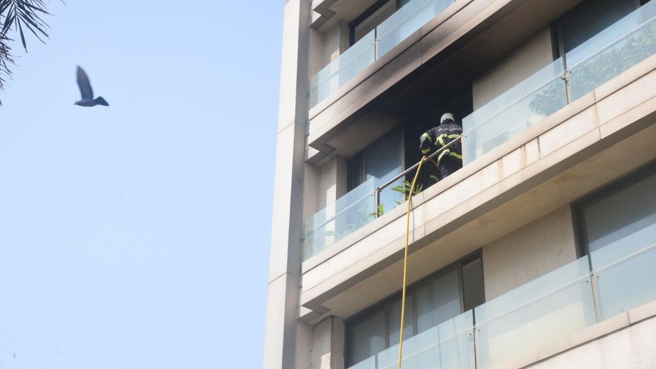 The fire was confined to electric wiring, electric installation, and a split AC unit inside the sample flat, the official said
