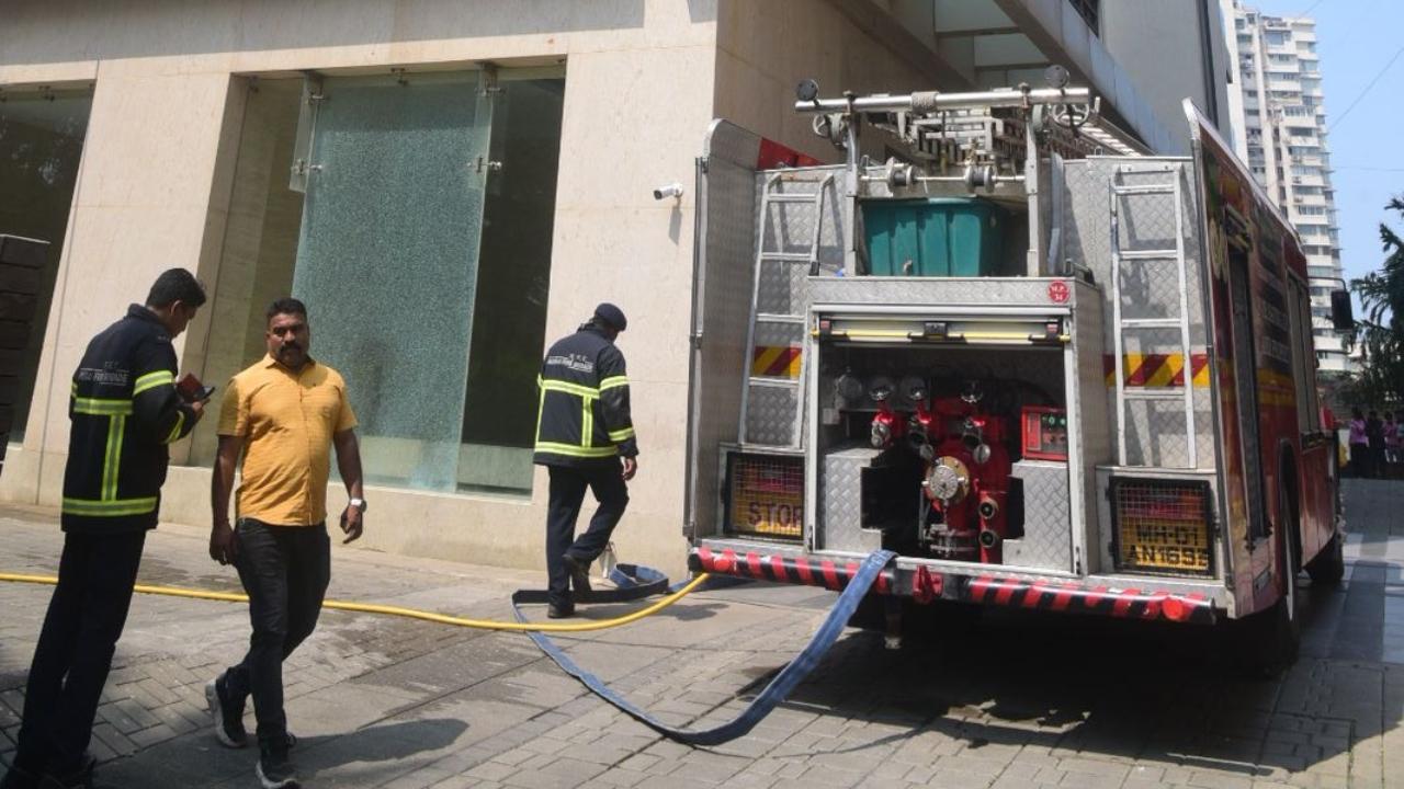 Citing preliminary information, the official said that the fire was reported from a ¿sample¿ flat at the high-rise