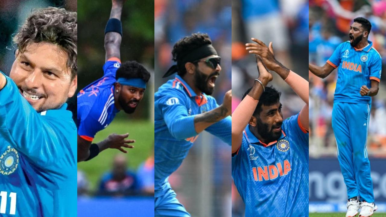 Five Indian bowlers took two wickets each, with Jasprit Bumrah and Kuldeep Yadav triggering the collapse with brilliant spells after Mohammed Siraj had taken the crucial wicket of Babar Azam