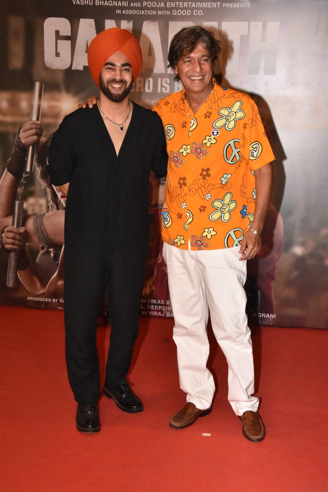 Manjot Singh poses with Chunky Panday