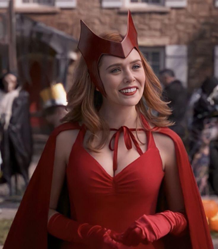 Marvel fans rise up. Wanda's own look from celebrating Halloween on 'Wanda Vision' is an easy one to imitate. All you need is a red bodysuit, a cape and the headgear
