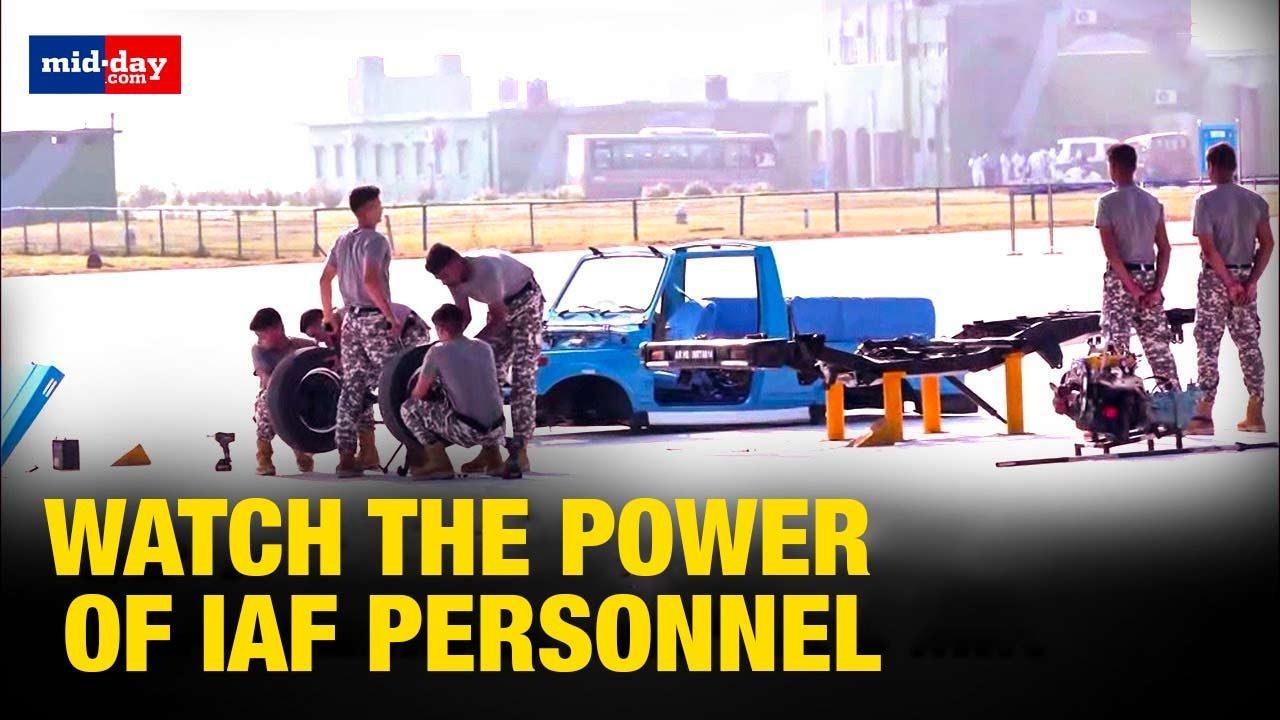 Air Force Day 2023 Reharsals: Jeep dismantled and reassembled within 5 minutes 