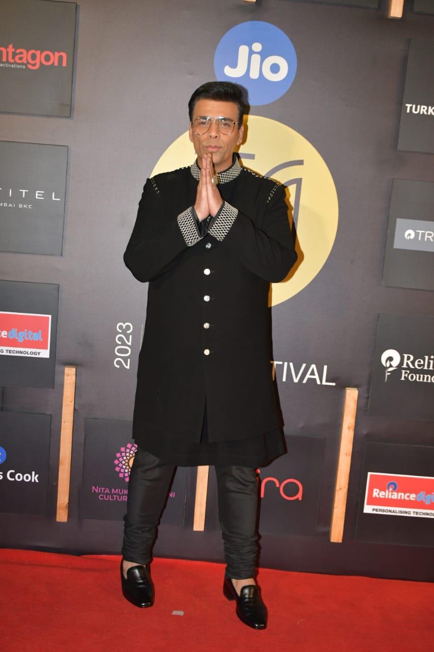 Karan Johar greeted the paps with folded hands