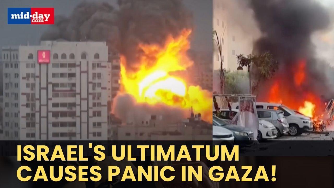Israel-Hamas conflict: Panic in Gaza after Israel gives ultimatum to Gazans 