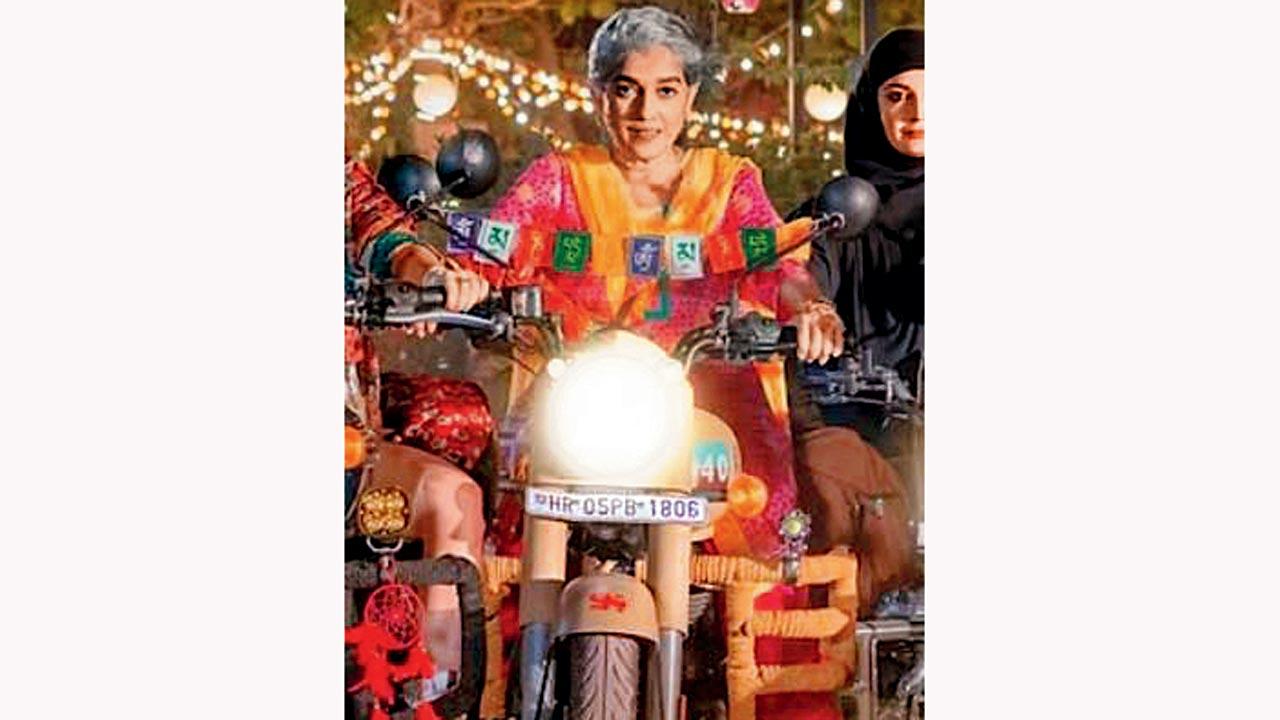Actor Ratna Pathak Shah as Mahi in the film Dhak Dhak. Pic courtesy/Instagram