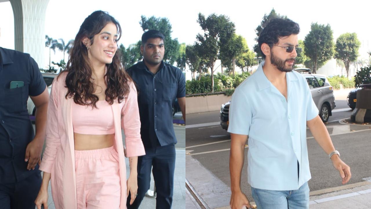 Rumoured couple Janhvi Kapoor and Shikhar Pahariya spotted together at Mumbai airport, head out for a holiday