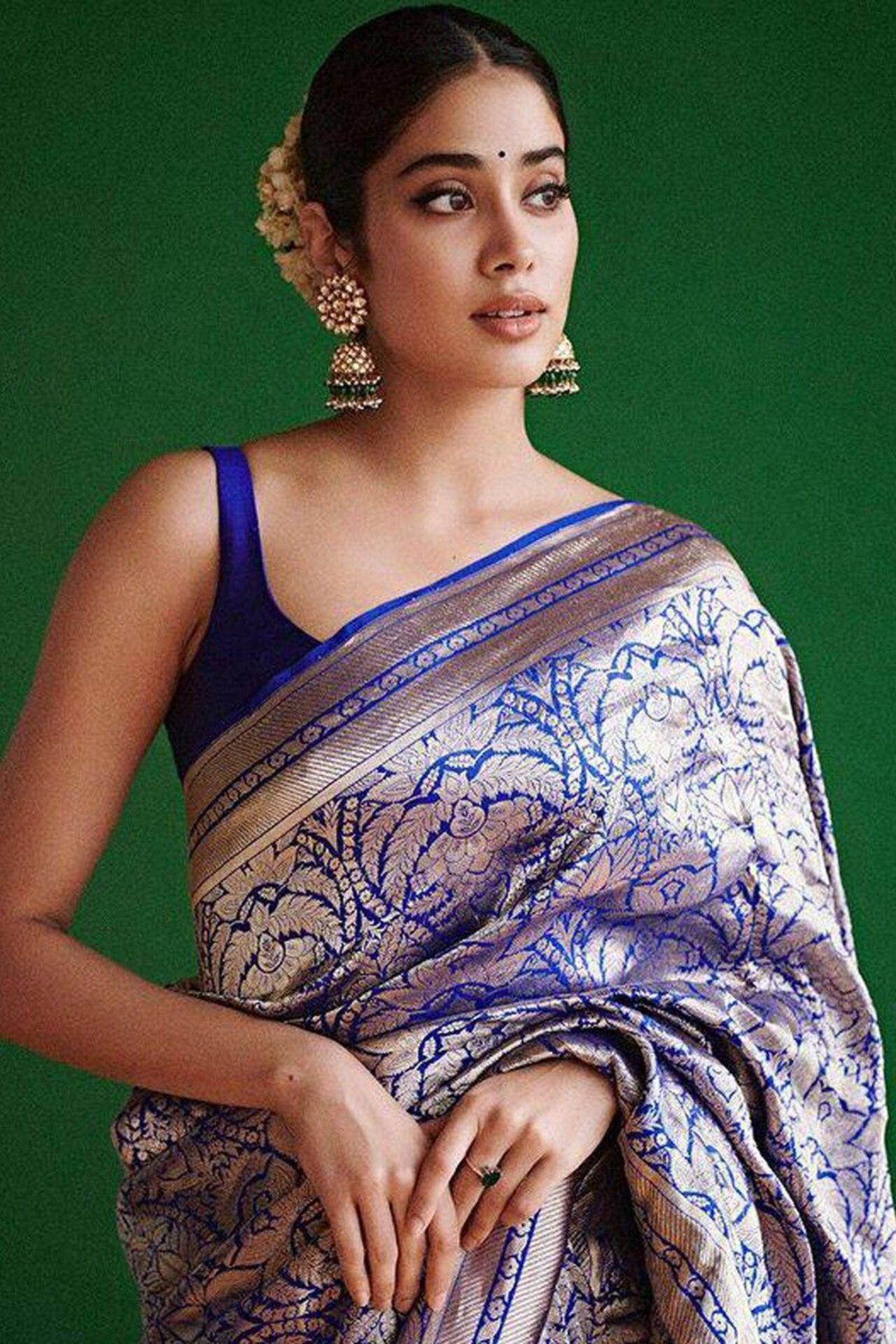 Janhvi Kapoor brought in her South Indian aesthetics with this silk saree 