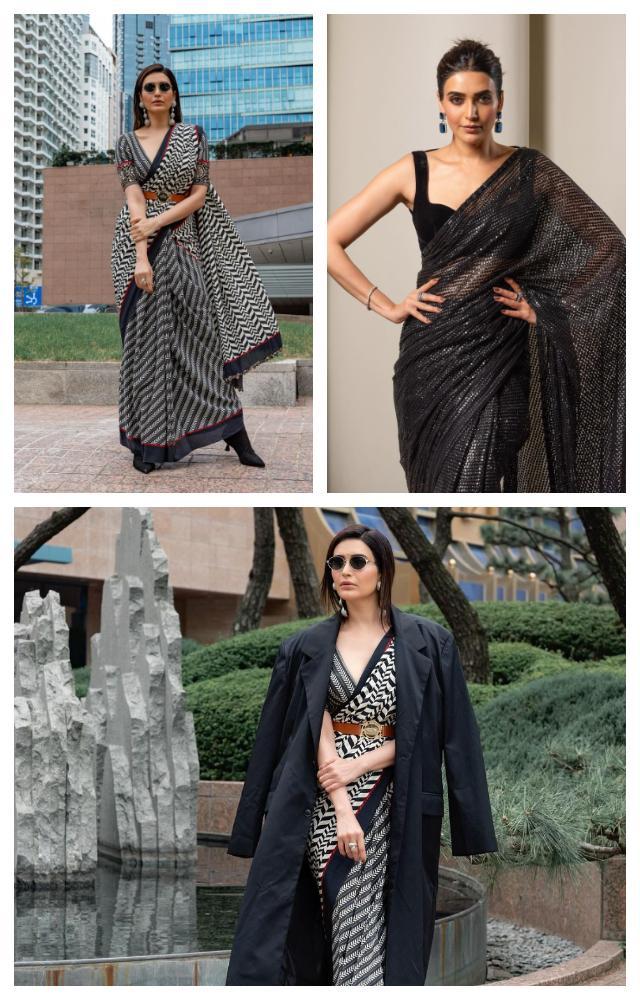 Karishma Tanna chooses black in Busan