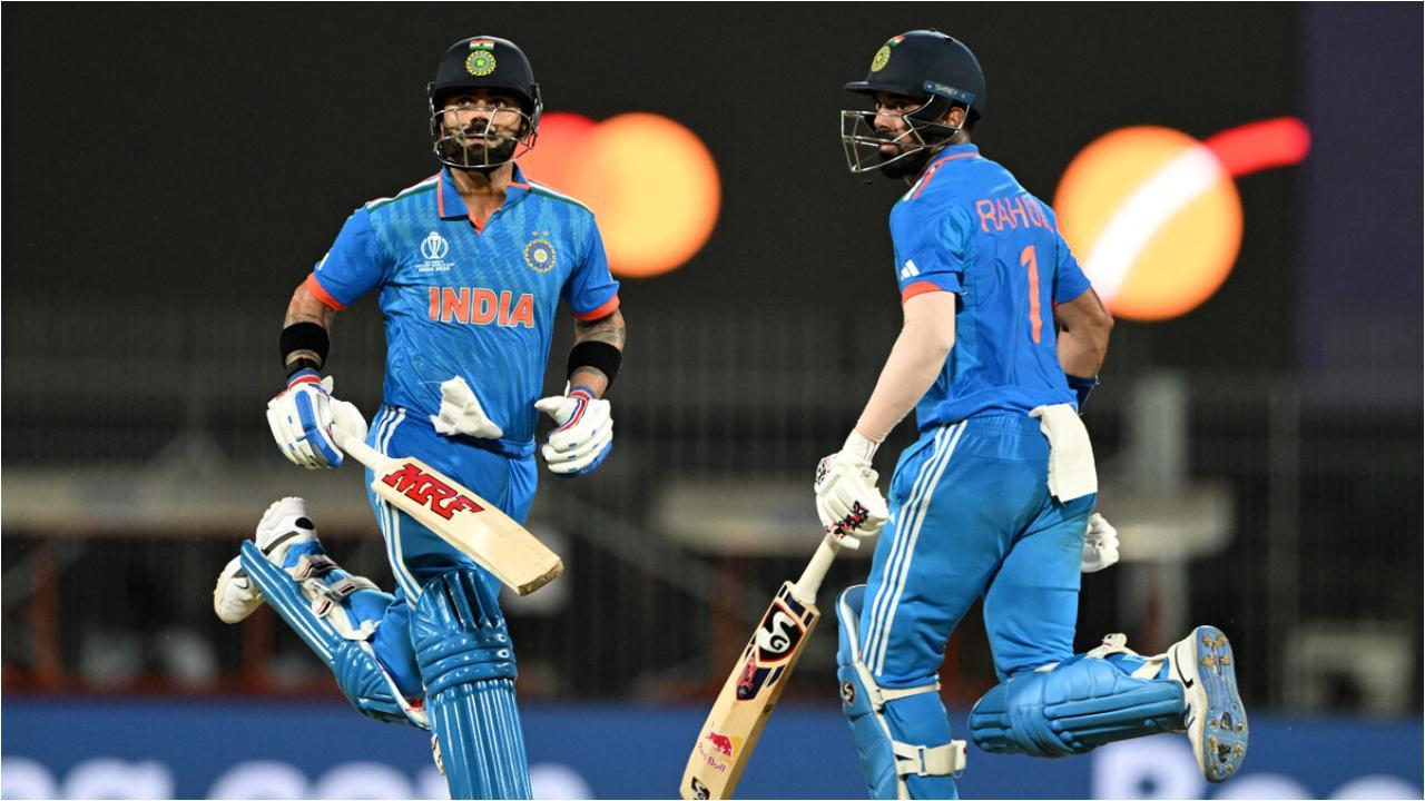 ICC World Cup 2023: Kohli-Rahul bring up unbeaten century stand, revive India after early jolts