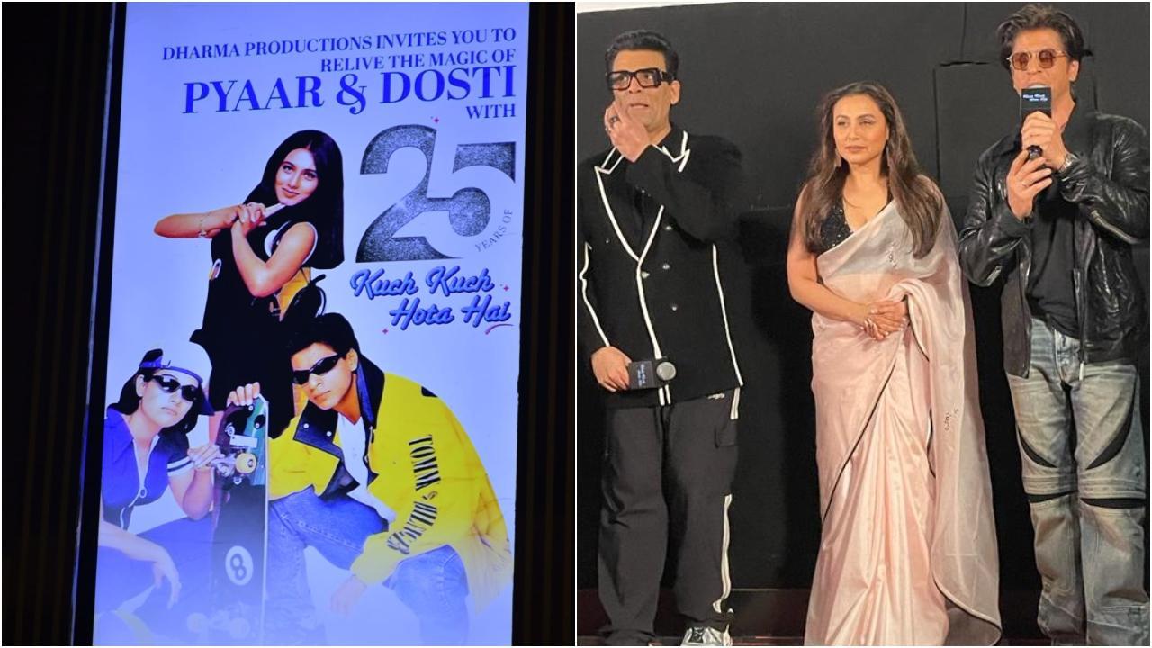 25 Years Of KKHH: SRK, Karan & Rani visit theatre as film re-releases