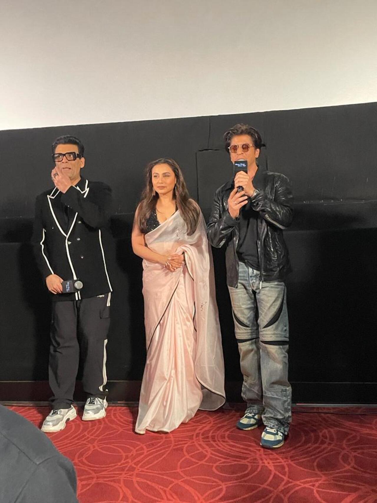 Shah Rukh, Karan and Rani's visit came as a surprise to fans