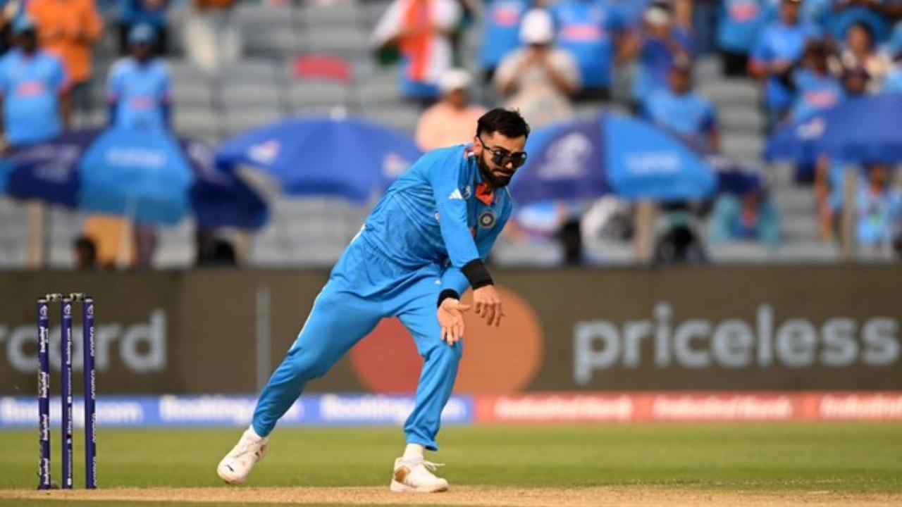 ICC World Cup 2023: Virat Kohli steps with the ball in absence of injured Hardik Pandya; Watch