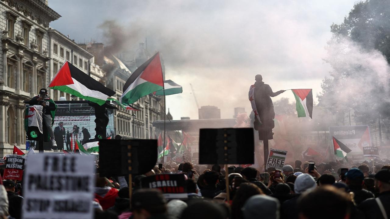 Hundreds of pro-Palestinian protesters also gathered in Belfast and in Northern Ireland’s second city, Londonderry, where speakers included lawmaker Colum Eastwood of the Irish nationalist Social Democratic and Labour Party