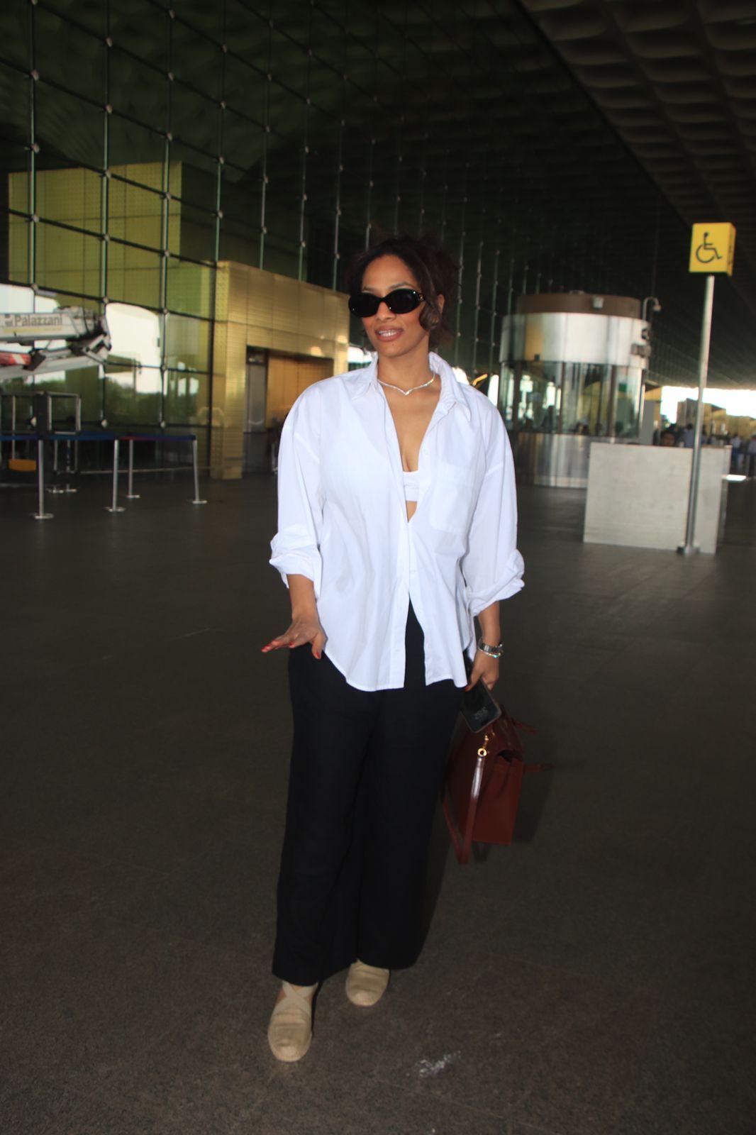 Masaba Gupta was spotted at the airport this morning looking her Friday best