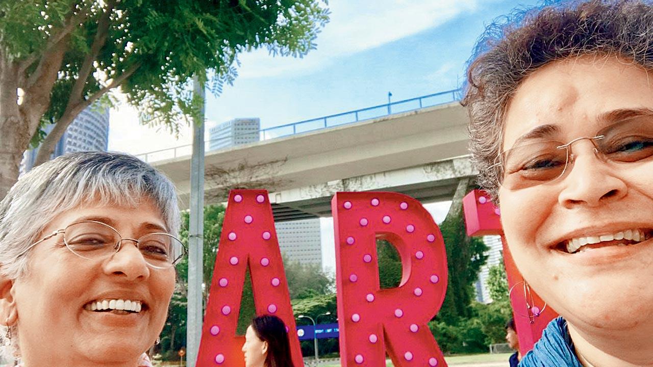 The friends at the Art Fair in Singapore, 2017
