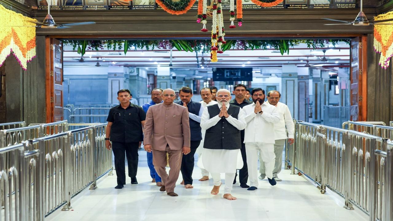 PM Modi performs puja at Shirdi Saibaba temple, inaugurates Nilwande Dam's left bank canal network