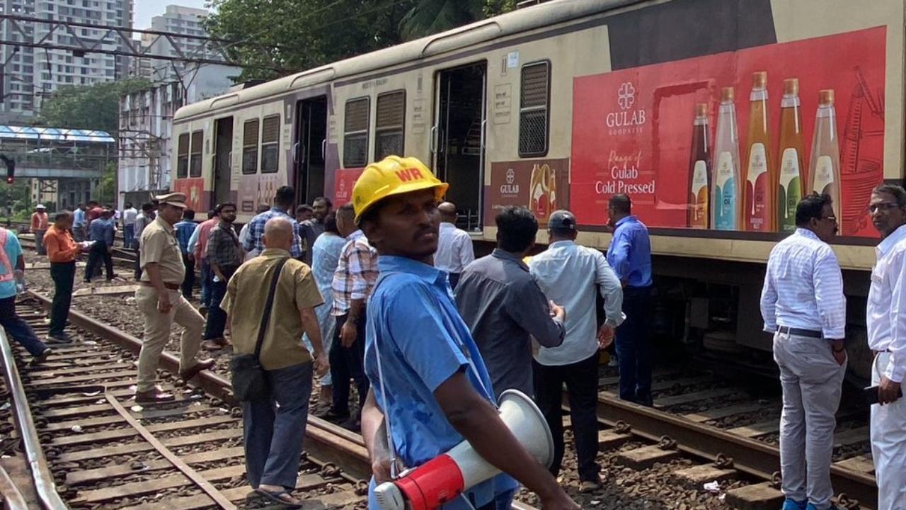 On Saturday afternoon, a goods train derailed in Raigad district adjoining Mumbai, disrupting operations on the Panvel-Vasai route