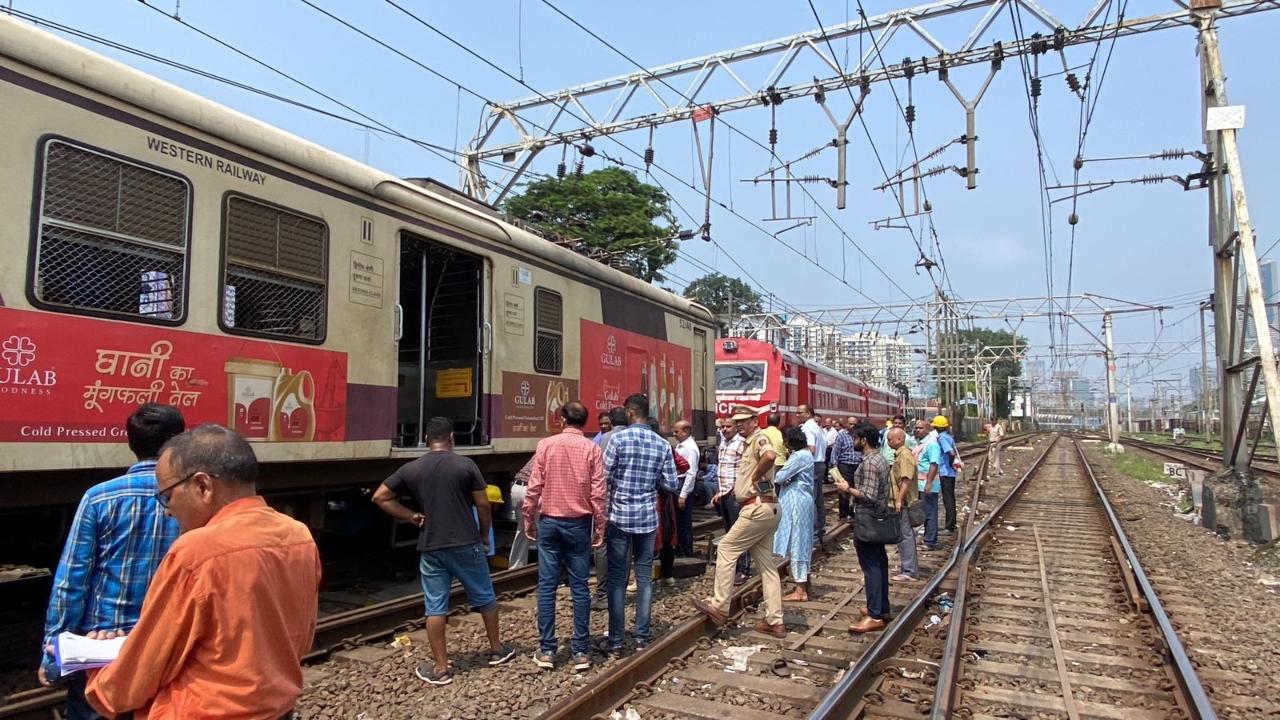 According to some commuters, train operations on the slow line were affected due to the incident