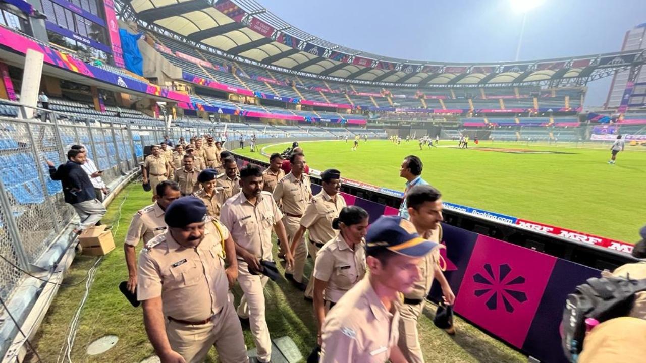 Mumbai Police conducts mock drill at Wankhede stadium ahead of World Cup matches