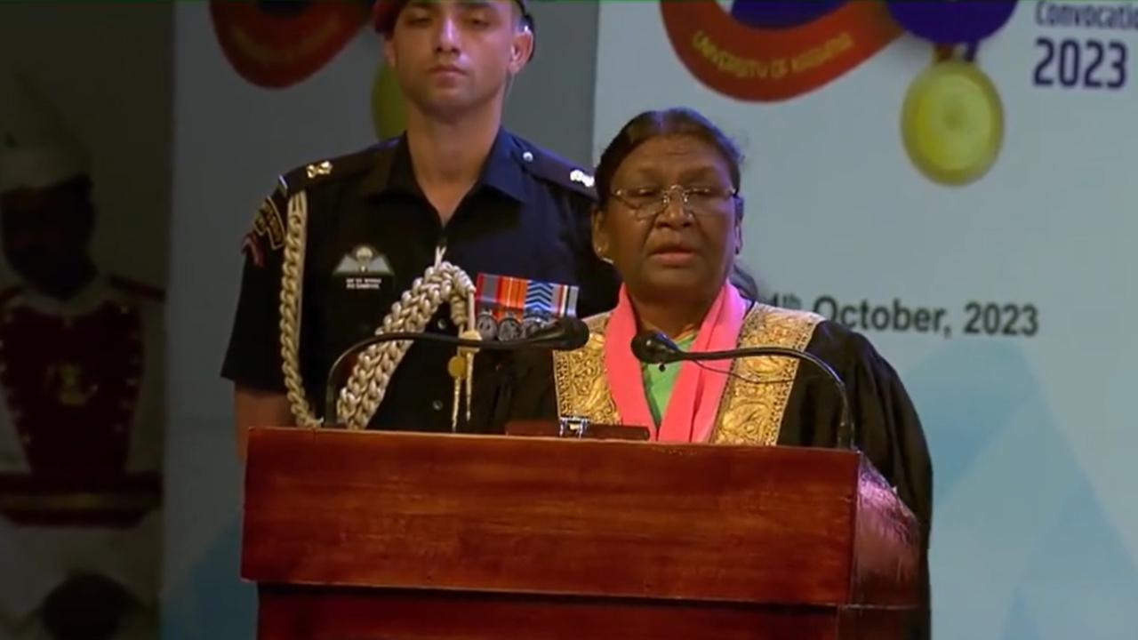 She was also accorded a guard of honour on her first visit to the Union Territory, the officials said
