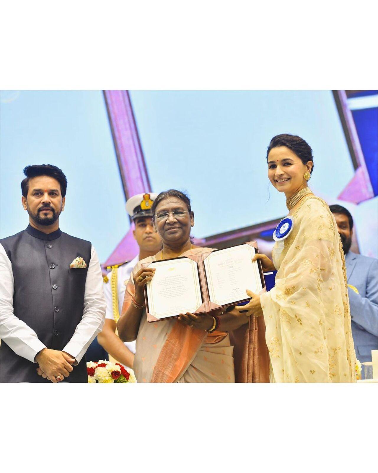 Alia Bhatt received a National Award for her performance in Sanjay Leela Bhansali-directed Gangubai Kathiawadi